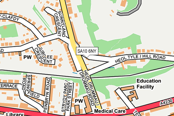 SA10 6NY map - OS OpenMap – Local (Ordnance Survey)