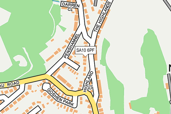 SA10 6PF map - OS OpenMap – Local (Ordnance Survey)