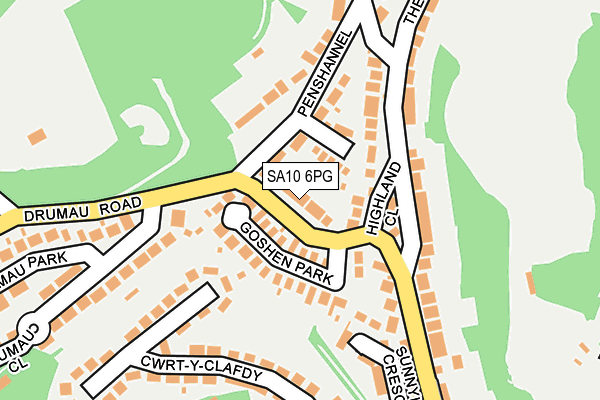 SA10 6PG map - OS OpenMap – Local (Ordnance Survey)