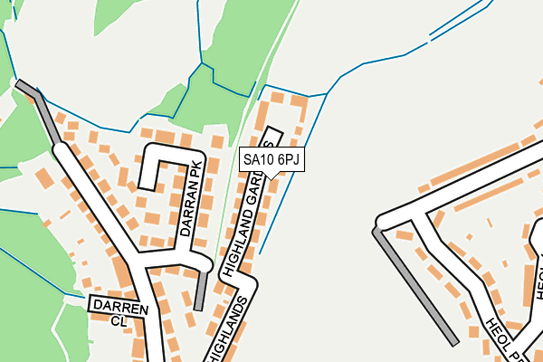 SA10 6PJ map - OS OpenMap – Local (Ordnance Survey)