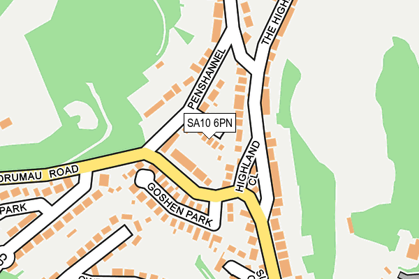 SA10 6PN map - OS OpenMap – Local (Ordnance Survey)