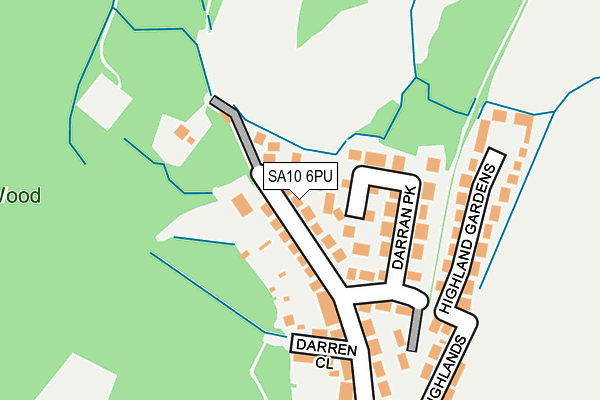 SA10 6PU map - OS OpenMap – Local (Ordnance Survey)