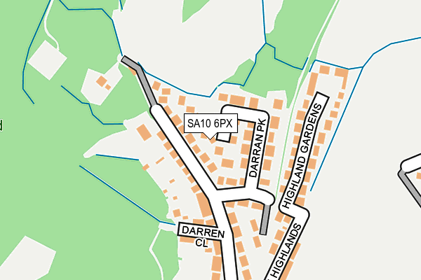 SA10 6PX map - OS OpenMap – Local (Ordnance Survey)