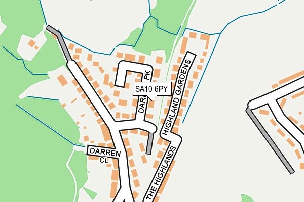 SA10 6PY map - OS OpenMap – Local (Ordnance Survey)