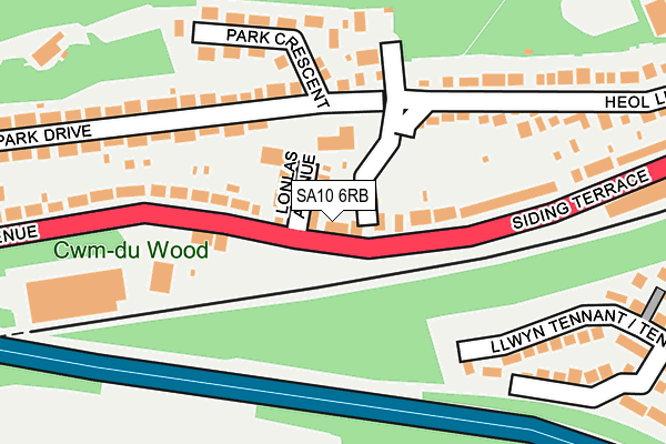 SA10 6RB map - OS OpenMap – Local (Ordnance Survey)