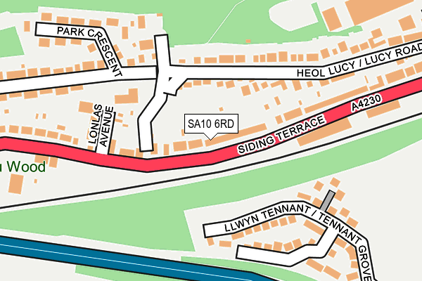 SA10 6RD map - OS OpenMap – Local (Ordnance Survey)