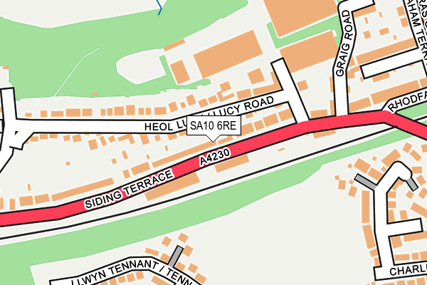 SA10 6RE map - OS OpenMap – Local (Ordnance Survey)