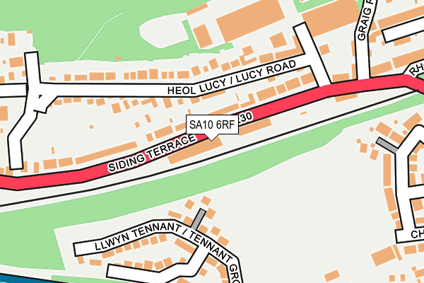 SA10 6RF map - OS OpenMap – Local (Ordnance Survey)