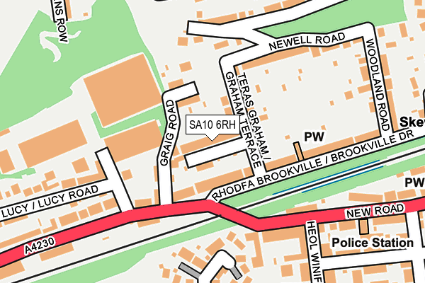 SA10 6RH map - OS OpenMap – Local (Ordnance Survey)