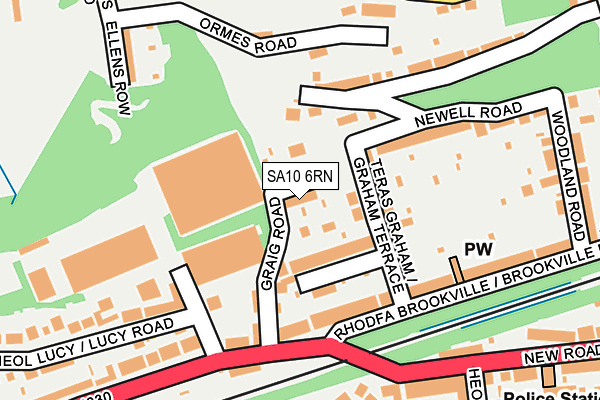 SA10 6RN map - OS OpenMap – Local (Ordnance Survey)
