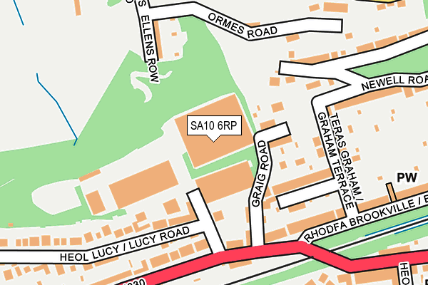 SA10 6RP map - OS OpenMap – Local (Ordnance Survey)