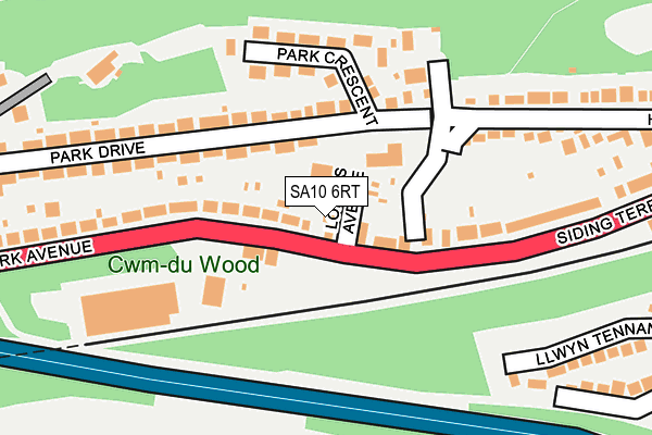 SA10 6RT map - OS OpenMap – Local (Ordnance Survey)