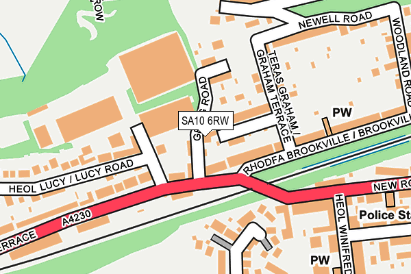 SA10 6RW map - OS OpenMap – Local (Ordnance Survey)