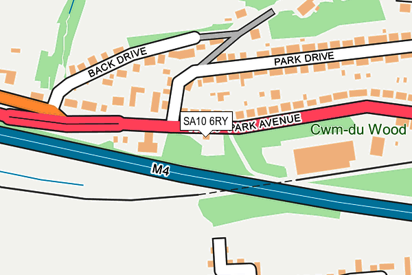 SA10 6RY map - OS OpenMap – Local (Ordnance Survey)