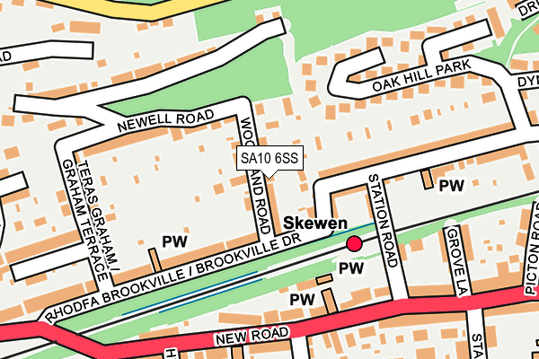 SA10 6SS map - OS OpenMap – Local (Ordnance Survey)