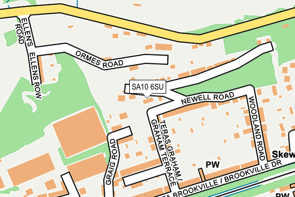 SA10 6SU map - OS OpenMap – Local (Ordnance Survey)
