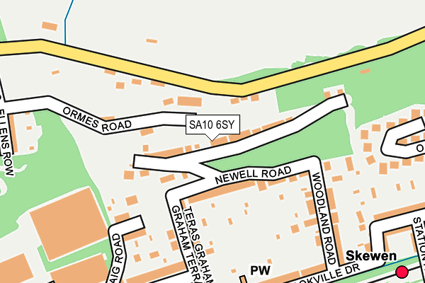 SA10 6SY map - OS OpenMap – Local (Ordnance Survey)