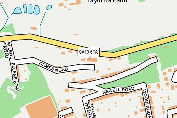SA10 6TA map - OS OpenMap – Local (Ordnance Survey)