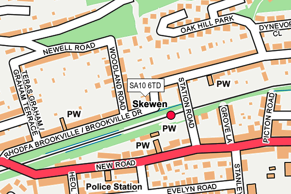 SA10 6TD map - OS OpenMap – Local (Ordnance Survey)