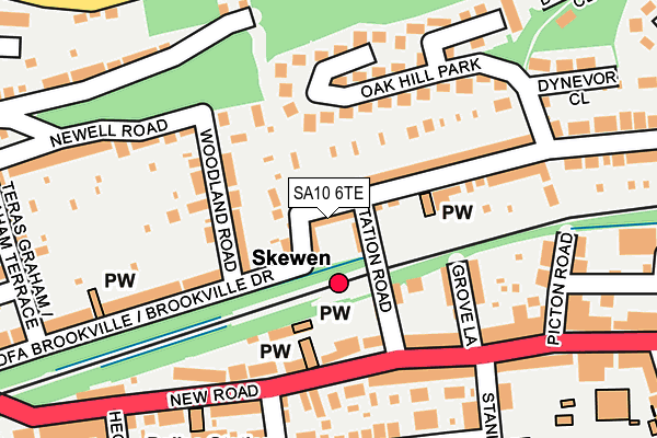 SA10 6TE map - OS OpenMap – Local (Ordnance Survey)