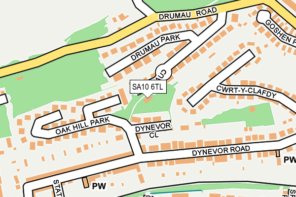 SA10 6TL map - OS OpenMap – Local (Ordnance Survey)