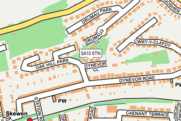 SA10 6TN map - OS OpenMap – Local (Ordnance Survey)