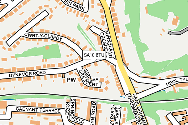 SA10 6TU map - OS OpenMap – Local (Ordnance Survey)