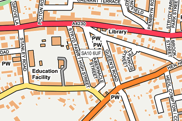 SA10 6UF map - OS OpenMap – Local (Ordnance Survey)