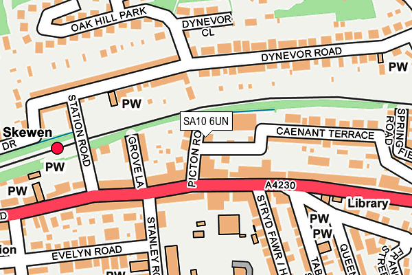 SA10 6UN map - OS OpenMap – Local (Ordnance Survey)