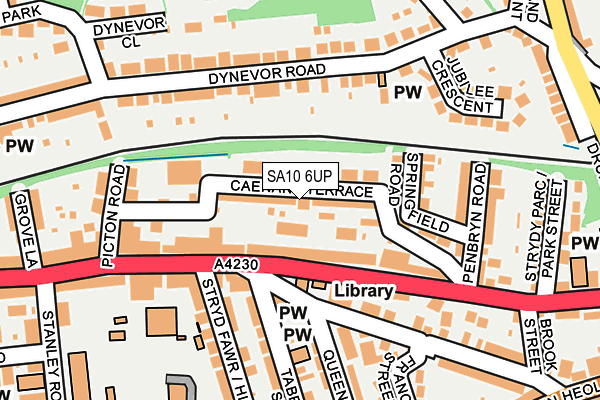 SA10 6UP map - OS OpenMap – Local (Ordnance Survey)