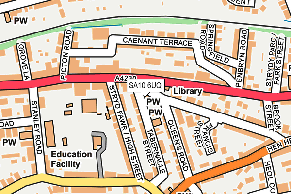 SA10 6UQ map - OS OpenMap – Local (Ordnance Survey)