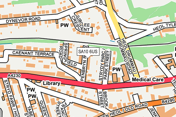 SA10 6US map - OS OpenMap – Local (Ordnance Survey)