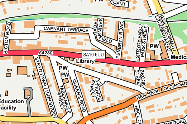 SA10 6UU map - OS OpenMap – Local (Ordnance Survey)