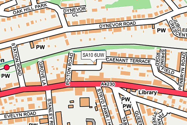 SA10 6UW map - OS OpenMap – Local (Ordnance Survey)