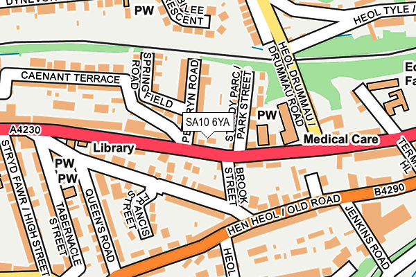 SA10 6YA map - OS OpenMap – Local (Ordnance Survey)