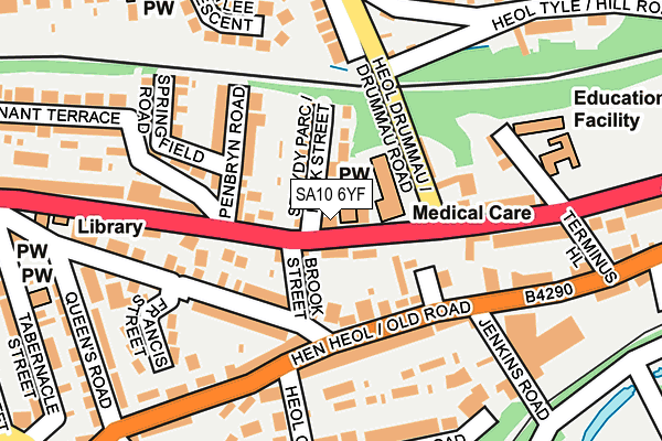 SA10 6YF map - OS OpenMap – Local (Ordnance Survey)