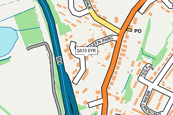 SA10 6YR map - OS OpenMap – Local (Ordnance Survey)
