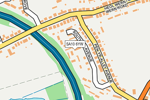 SA10 6YW map - OS OpenMap – Local (Ordnance Survey)