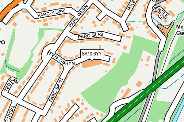 SA10 6YY map - OS OpenMap – Local (Ordnance Survey)