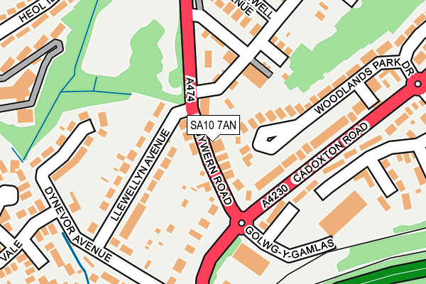 SA10 7AN map - OS OpenMap – Local (Ordnance Survey)