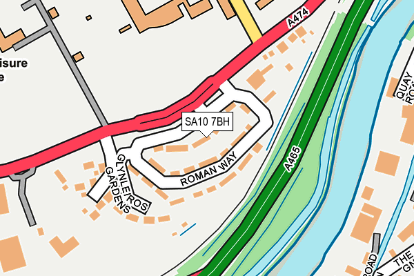 SA10 7BH map - OS OpenMap – Local (Ordnance Survey)