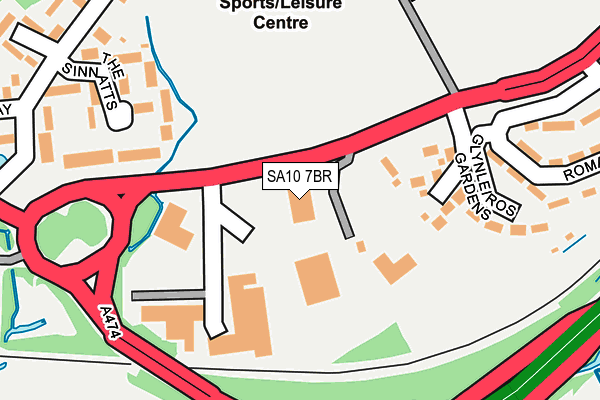 SA10 7BR map - OS OpenMap – Local (Ordnance Survey)