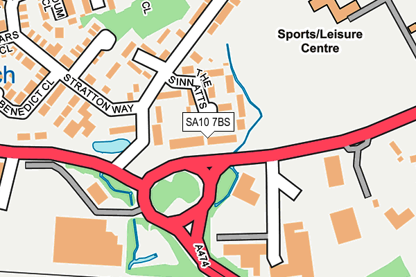 SA10 7BS map - OS OpenMap – Local (Ordnance Survey)