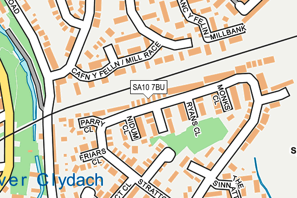 SA10 7BU map - OS OpenMap – Local (Ordnance Survey)
