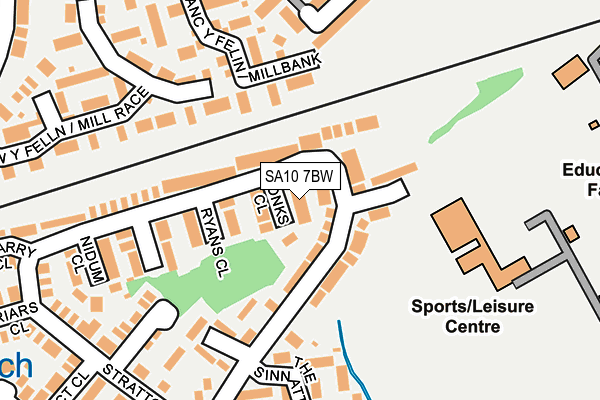 SA10 7BW map - OS OpenMap – Local (Ordnance Survey)