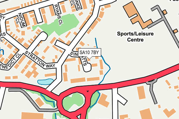 SA10 7BY map - OS OpenMap – Local (Ordnance Survey)