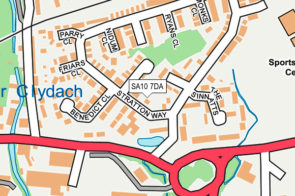 SA10 7DA map - OS OpenMap – Local (Ordnance Survey)