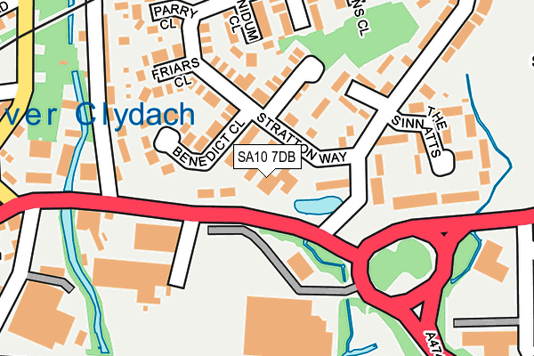 SA10 7DB map - OS OpenMap – Local (Ordnance Survey)