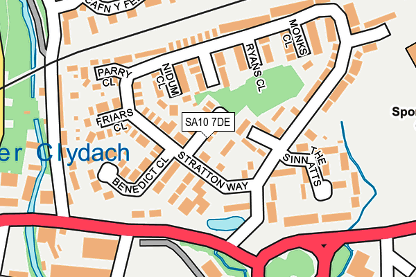 SA10 7DE map - OS OpenMap – Local (Ordnance Survey)