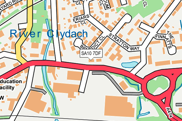 SA10 7DF map - OS OpenMap – Local (Ordnance Survey)